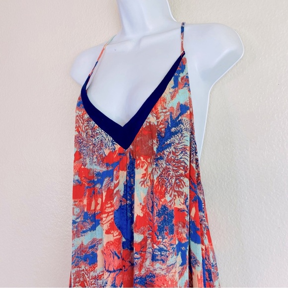 Roxy Crinkle Cotton T Back Beach Dress Size M - Picture 3 of 12